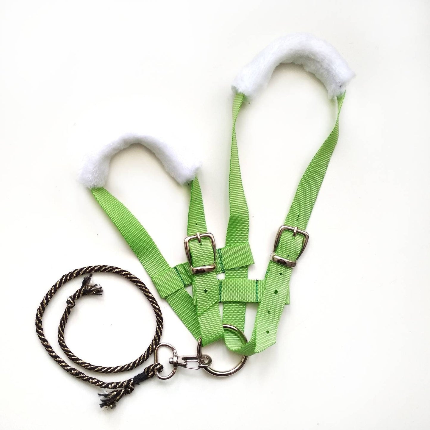 Green halter for Hobby horse | Hobby horse accessories | Horse on stick gift | Steckenpferd trensen