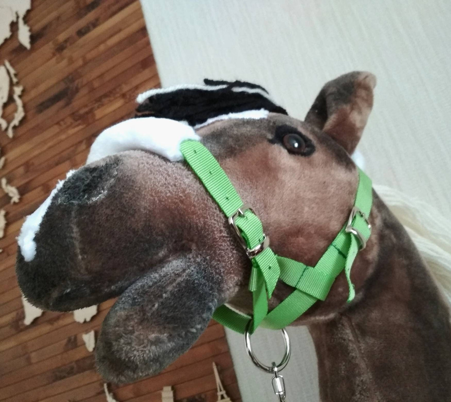 Green halter for Hobby horse | Hobby horse accessories | Horse on stick gift | Steckenpferd trensen