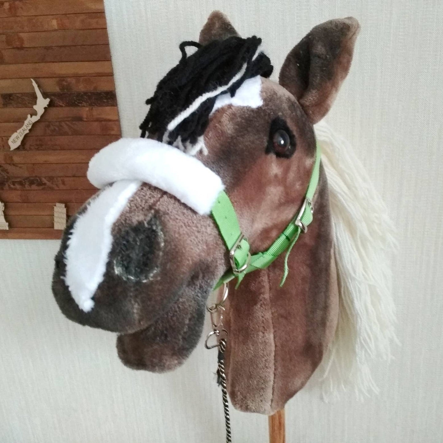 Green halter for Hobby horse | Hobby horse accessories | Horse on stick gift | Steckenpferd trensen