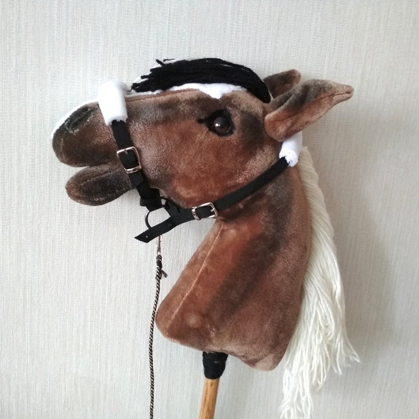 Black halter for Hobby horse | Hobby horse tack | Stick horse accessories | Steckenpferd trensen