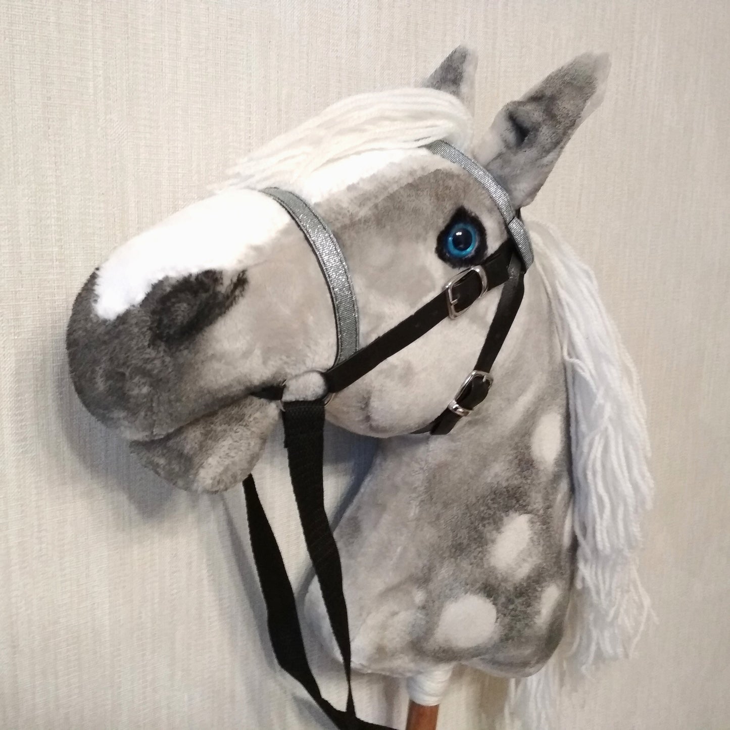 Dapple Gray Hobby Horse on a stick for kids A3 | Hobbyhorse toy