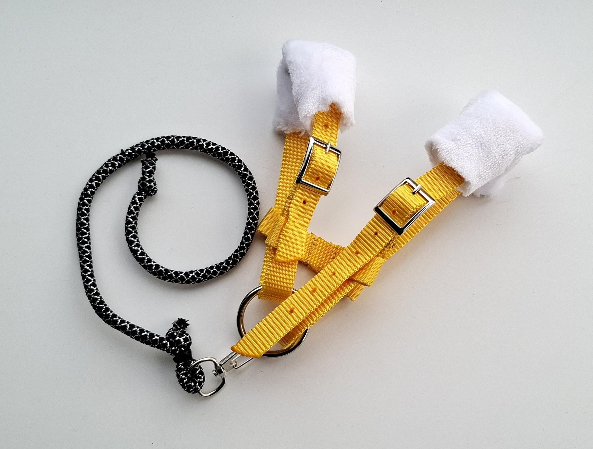 Yellow halter for Hobby horse | Hobbyhorse tack | Stick horse accessories