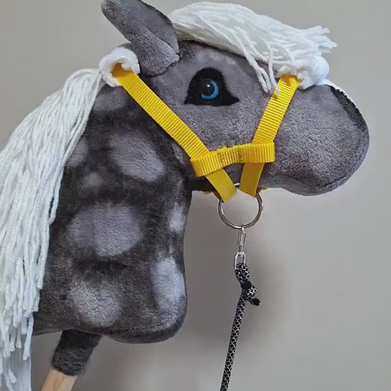 Yellow halter for Hobby horse | Hobbyhorse tack | Stick horse accessories