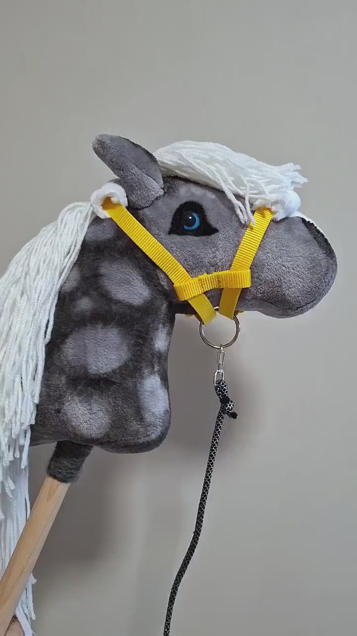 Yellow halter for Hobby horse | Hobbyhorse tack | Stick horse accessories