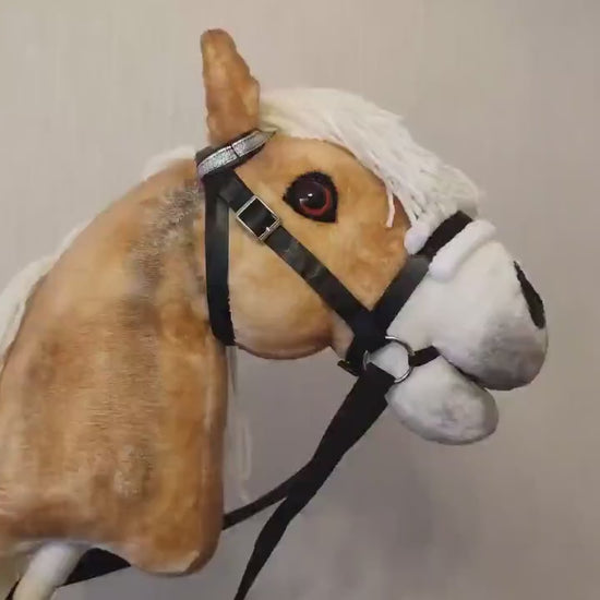 Realistic Hobby Horse on stick for kids A3 | Hobbyhorse toy Haflinger