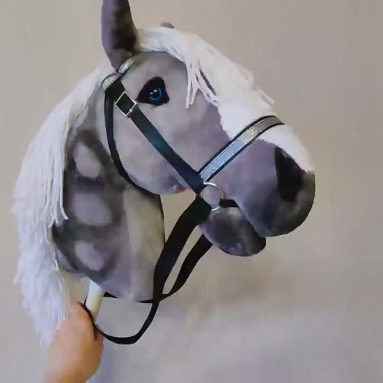 Dapple Gray Hobby Horse on a stick for kids A3 | Hobbyhorse toy